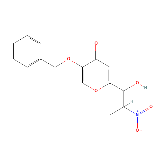 2-(1-hydroxy-2-nitropropyl)-5-phenylmethoxypyran-4-one (CAS: 59281-20-8) - Related Chemical Product
