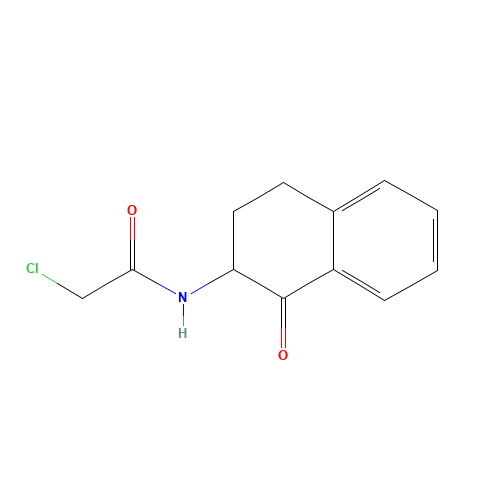 2-chloro-N-(1-oxo-3,4-dihydro-2H-naphthalen-2-yl)acetamide (CAS: 88058-27-9) - Chemical Structure and Molecular Formula 