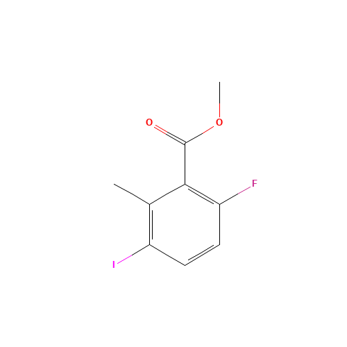 methyl 6-fluoro-3-iodo-2-methylbenzoate (CAS: 1149379-04-3) - Chemical Structure and Molecular Formula 
