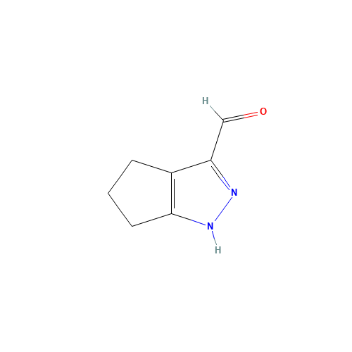1,4,5,6-tetrahydrocyclopenta[c]pyrazole-3-carbaldehyde (CAS: 1018663-45-0) - Chemical Structure and Molecular Formula 