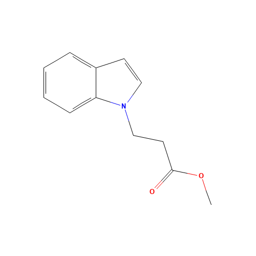 methyl 3-indol-1-ylpropanoate (CAS: 76916-49-9) - Chemical Structure and Molecular Formula 