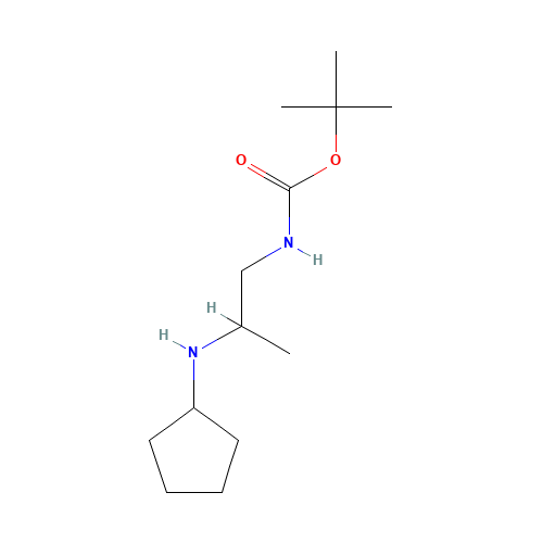 tert-butyl N-[2-(cyclopentylamino)propyl]carbamate (CAS: 1284246-29-2) - Chemical Structure and Molecular Formula 