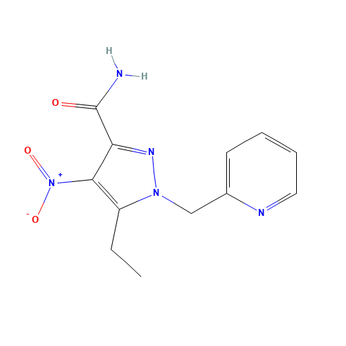 5-ethyl-4-nitro-1-(pyridin-2-ylmethyl)pyrazole-3-carboxamide (CAS: 215299-74-4) - Related Chemical Product