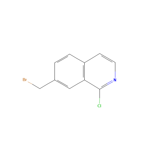 7-(bromomethyl)-1-chloroisoquinoline (CAS: 209285-92-7) - Chemical Structure and Molecular Formula 