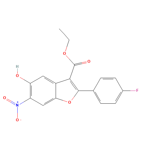 ethyl 2-(4-fluorophenyl)-5-hydroxy-6-nitro-1-benzofuran-3-carboxylate (CAS: 691857-46-2) - Related Chemical Product