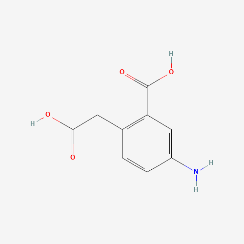5-amino-2-(carboxymethyl)benzoic acid (CAS: 22901-69-5) - Chemical Structure and Molecular Formula 