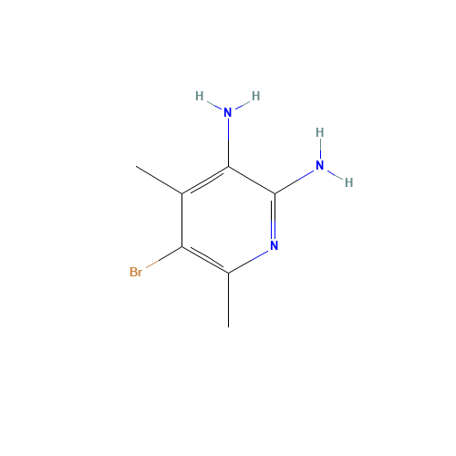 5-bromo-4,6-dimethylpyridine-2,3-diamine (CAS: 89728-15-4) - Chemical Structure and Molecular Formula 