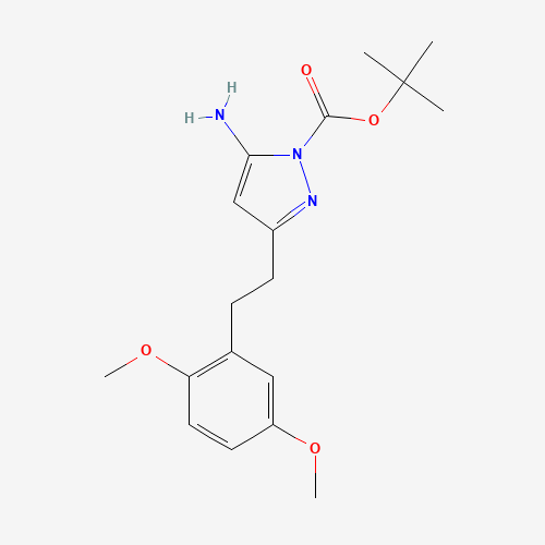 tert-butyl 5-amino-3-[2-(2,5-dimethoxyphenyl)ethyl]pyrazole-1-carboxylate (CAS: 1035270-98-4) - Related Chemical Product
