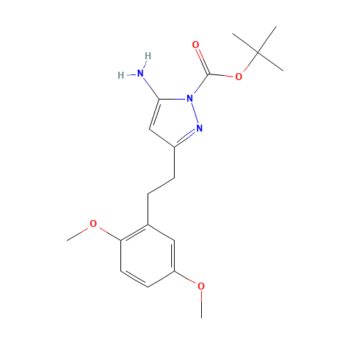 tert-butyl 5-amino-3-[2-(2,5-dimethoxyphenyl)ethyl]pyrazole-1-carboxylate (CAS: 1035270-98-4) - Related Chemical Product
