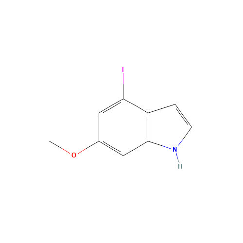 4-iodo-6-methoxy-1H-indole (CAS: 885520-43-4) - Chemical Structure and Molecular Formula 