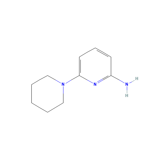 6-piperidin-1-ylpyridin-2-amine (CAS: 4945-46-4) - Chemical Structure and Molecular Formula 