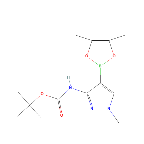 tert-butyl N-[1-methyl-4-(4,4,5,5-tetramethyl-1,3,2-dioxaborolan-2-yl)pyrazol-3-yl]carbamate (CAS: 1021735-84-1) - Related Chemical Product