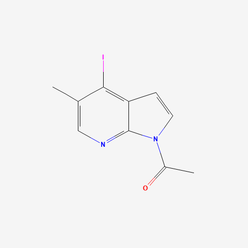 1-(4-iodo-5-methylpyrrolo[2,3-b]pyridin-1-yl)ethanone (CAS: 942920-18-5) - Chemical Structure and Molecular Formula 
