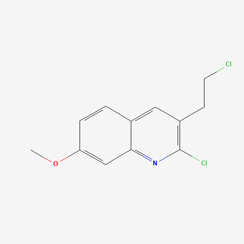 2-chloro-3-(2-chloroethyl)-7-methoxyquinoline (CAS: 73863-51-1) - Chemical Structure and Molecular Formula 