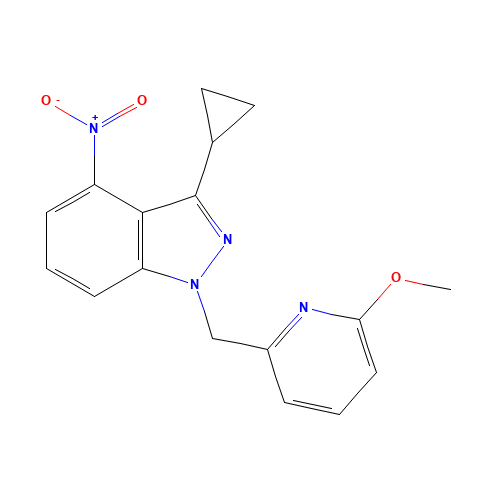 3-cyclopropyl-1-[(6-methoxypyridin-2-yl)methyl]-4-nitroindazole (CAS: 1527518-35-9) - Related Chemical Product