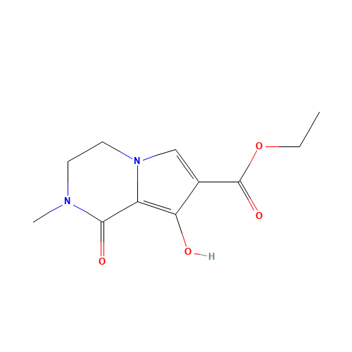 ethyl 8-hydroxy-2-methyl-1-oxo-3,4-dihydropyrrolo[1,2-a]pyrazine-7-carboxylate (CAS: 701208-31-3) - Chemical Structure and Molecular Formula 