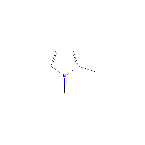 1,2-dimethylpyrrole (CAS: 600-29-3) - Chemical Structure and Molecular Formula 