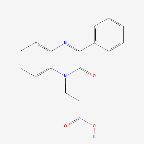 3-(2-oxo-3-phenylquinoxalin-1-yl)propanoic acid (CAS: 1086885-87-1) - Chemical Structure and Molecular Formula 