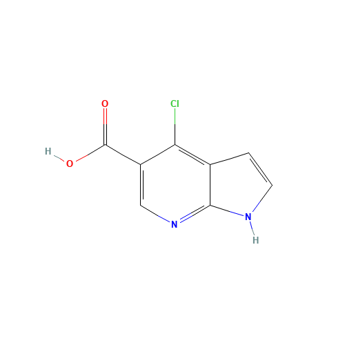 4-chloro-1H-pyrrolo[2,3-b]pyridine-5-carboxylic acid (CAS: 920966-03-6) - Chemical Structure and Molecular Formula 