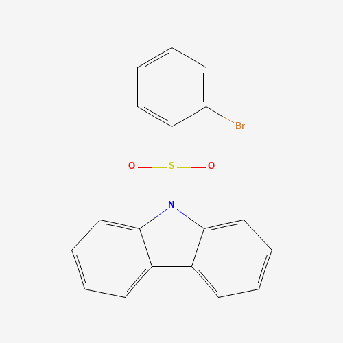 9-(2-bromophenyl)sulfonylcarbazole (CAS: 1346571-11-6) - Chemical Structure and Molecular Formula 