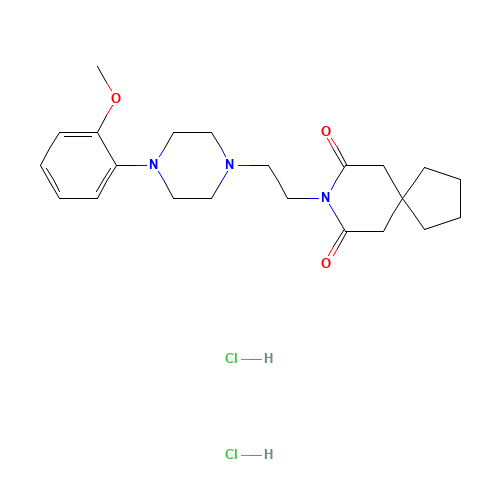 8-[2-[4-(2-methoxyphenyl)piperazin-1-yl]ethyl]-8-azaspiro[4.5]decane-7,9-dione;dihydrochloride (CAS: 21102-95-4) - Related Chemical Product