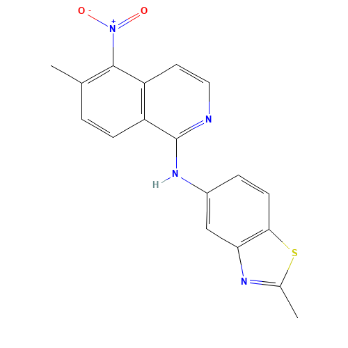 2-methyl-N-(6-methyl-5-nitroisoquinolin-1-yl)-1,3-benzothiazol-5-amine (CAS: 1187968-67-7) - Related Chemical Product
