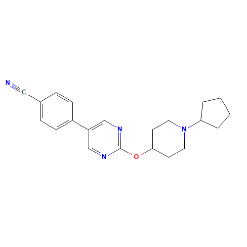 4-[2-(1-cyclopentylpiperidin-4-yl)oxypyrimidin-5-yl]benzonitrile (CAS: 832734-48-2) - Related Chemical Product