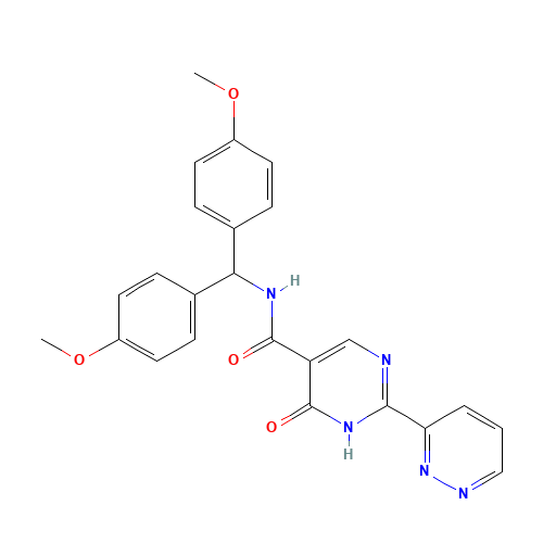 N-[bis(4-methoxyphenyl)methyl]-6-oxo-2-pyridazin-3-yl-1H-pyrimidine-5-carboxamide (CAS: 1187990-87-9) - Related Chemical Product