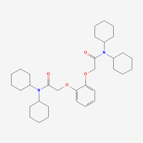 N,N-dicyclohexyl-2-[2-[2-(dicyclohexylamino)-2-oxoethoxy]phenoxy]acetamide (CAS: 81686-22-8) - Chemical Structure and Molecular Formula 