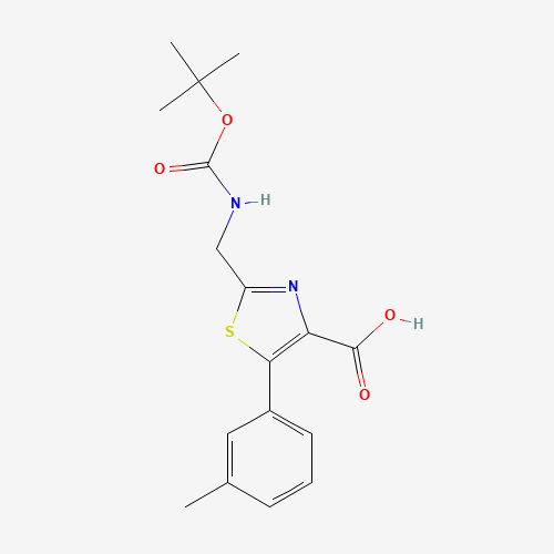 5-(3-methylphenyl)-2-[[(2-methylpropan-2-yl)oxycarbonylamino]methyl]-1,3-thiazole-4-carboxylic acid (CAS: 1223644-23-2) - Related Chemical Product