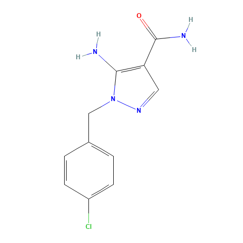 5-amino-1-[(4-chlorophenyl)methyl]pyrazole-4-carboxamide (CAS: 106898-44-6) - Related Chemical Product