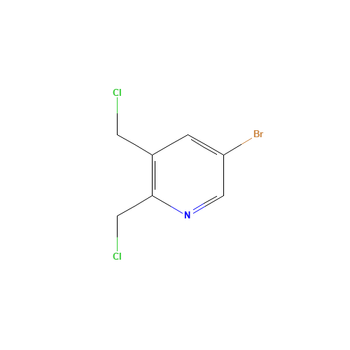 5-bromo-2,3-bis(chloromethyl)pyridine (CAS: 155187-02-3) - Chemical Structure and Molecular Formula 