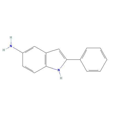 2-phenyl-1H-indol-5-amine (CAS: 6855-64-7) - Chemical Structure and Molecular Formula 