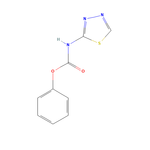 phenyl N-(1,3,4-thiadiazol-2-yl)carbamate (CAS: 26907-41-5) - Chemical Structure and Molecular Formula 