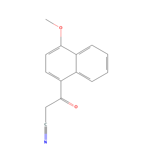 3-(4-methoxynaphthalen-1-yl)-3-oxopropanenitrile (CAS: 374926-08-6) - Chemical Structure and Molecular Formula 
