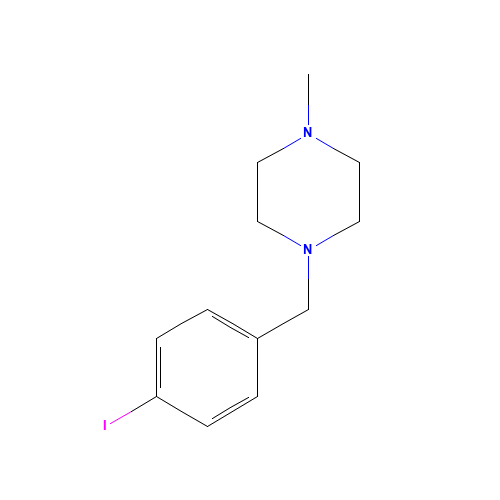 1-[(4-iodophenyl)methyl]-4-methylpiperazine (CAS: 102294-97-3) - Chemical Structure and Molecular Formula 