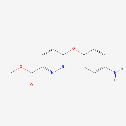 methyl 6-(4-aminophenoxy)pyridazine-3-carboxylate (CAS: 1179015-67-8) - Chemical Structure and Molecular Formula 