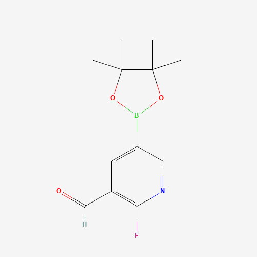 2-fluoro-5-(4,4,5,5-tetramethyl-1,3,2-dioxaborolan-2-yl)pyridine-3-carbaldehyde (CAS: 1333319-63-3) - Related Chemical Product