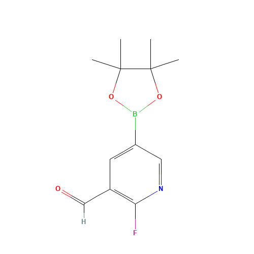 2-fluoro-5-(4,4,5,5-tetramethyl-1,3,2-dioxaborolan-2-yl)pyridine-3-carbaldehyde (CAS: 1333319-63-3) - Related Chemical Product