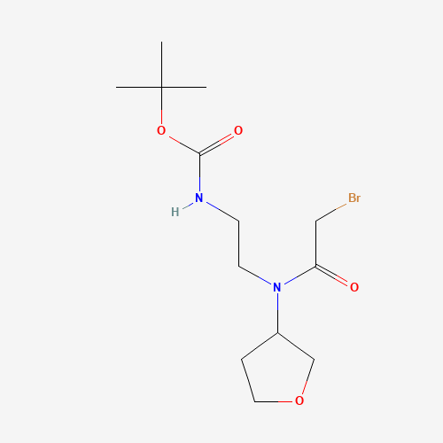 tert-butyl N-[2-[(2-bromoacetyl)-(oxolan-3-yl)amino]ethyl]carbamate (CAS: 1284246-90-7) - Related Chemical Product