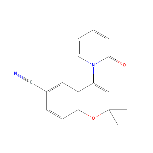 2,2-dimethyl-4-(2-oxopyridin-1-yl)chromene-6-carbonitrile (CAS: 117545-11-6) - Related Chemical Product