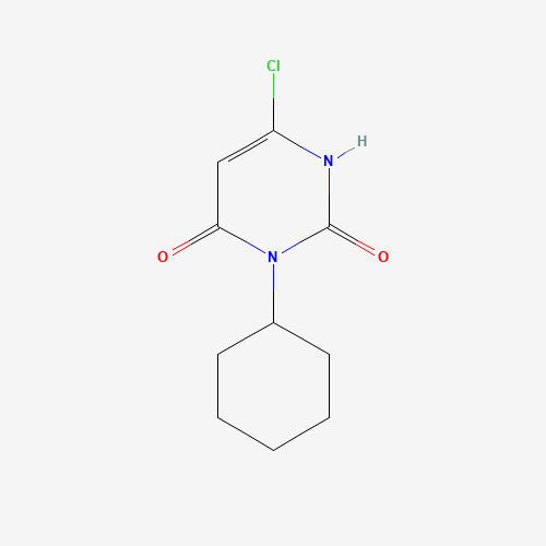 6-chloro-3-cyclohexyl-1H-pyrimidine-2,4-dione (CAS: 34654-87-0) - Chemical Structure and Molecular Formula 