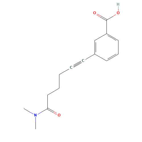 3-[6-(dimethylamino)-6-oxohex-1-ynyl]benzoic acid (CAS: 863713-72-8) - Related Chemical Product