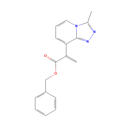 benzyl 2-(3-methyl-[1,2,4]triazolo[4,3-a]pyridin-8-yl)prop-2-enoate (CAS: 1190587-74-6) - Chemical Structure and Molecular Formula 