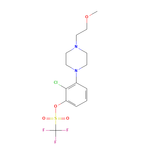 [2-chloro-3-[4-(2-methoxyethyl)piperazin-1-yl]phenyl] trifluoromethanesulfonate (CAS: 871356-24-0) - Related Chemical Product