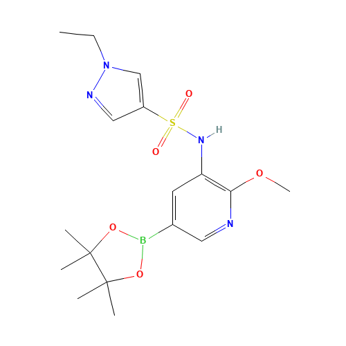 1-ethyl-N-[2-methoxy-5-(4,4,5,5-tetramethyl-1,3,2-dioxaborolan-2-yl)pyridin-3-yl]pyrazole-4-sulfonamide (CAS: 1083326-81-1) - Related Chemical Product