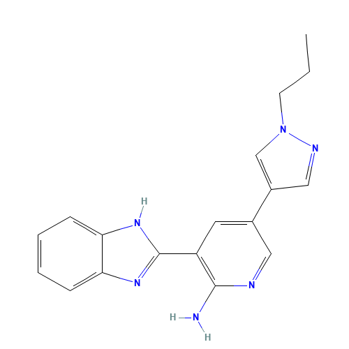 3-(1H-benzimidazol-2-yl)-5-(1-propylpyrazol-4-yl)pyridin-2-amine (CAS: 1261220-48-7) - Related Chemical Product