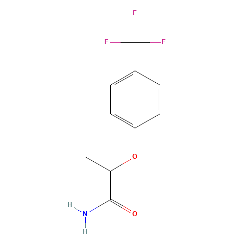 2-[4-(trifluoromethyl)phenoxy]propanamide (CAS: 931622-34-3) - Chemical Structure and Molecular Formula 