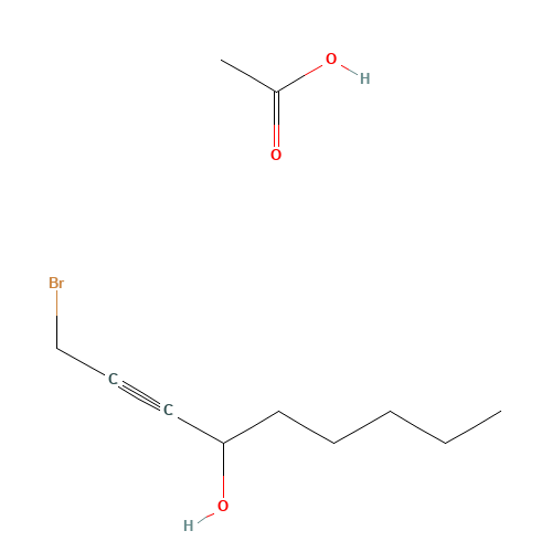 acetic acid;1-bromonon-2-yn-4-ol (CAS: 54315-35-4) - Chemical Structure and Molecular Formula 