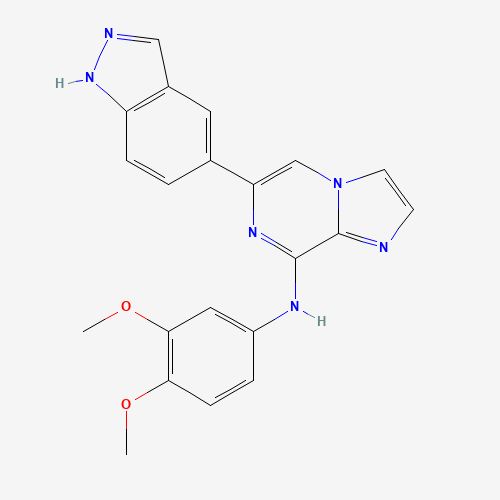 N-(3,4-dimethoxyphenyl)-6-(1H-indazol-5-yl)imidazo[1,2-a]pyrazin-8-amine (CAS: 1229206-41-0) - Related Chemical Product
